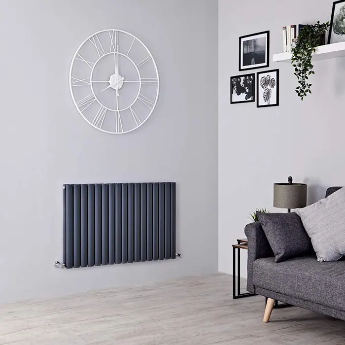 Calorifer din oțel, gri antracit, profil dublu, 83×60×8,5 cm ThermaLux SUN-R10A [5]