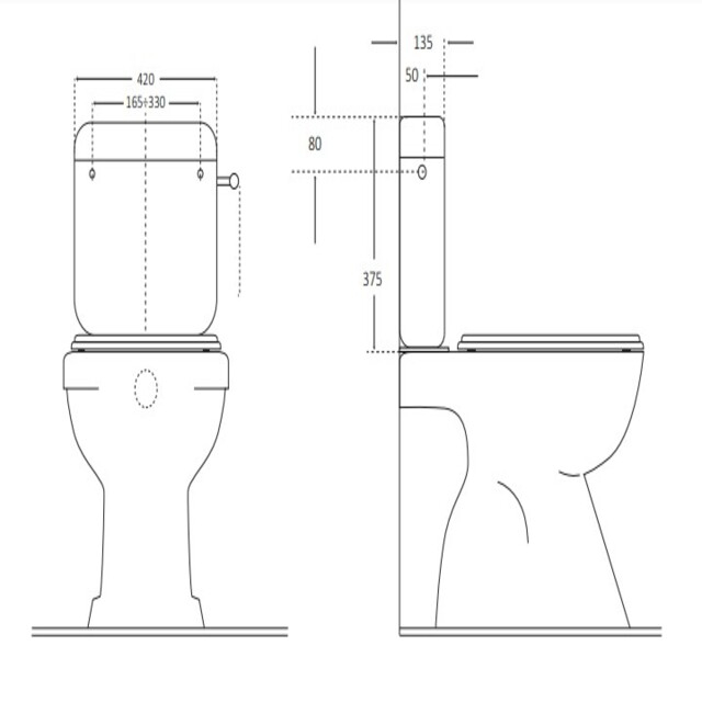 Rezervor wc monobloc, Eurociere Sfera , 7.5 litri [2]