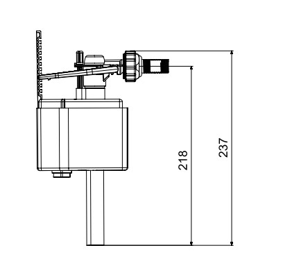 Robinet flotor universal Black Rambo, alimentare laterala 1/2" din alama cromata Eurociere 1512A [2]