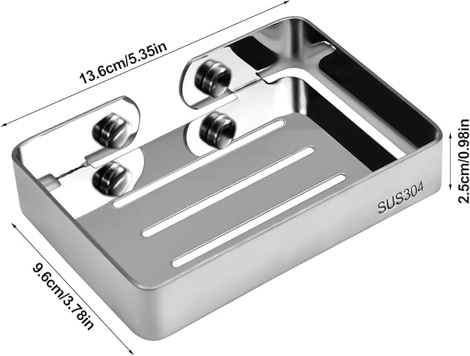 Savoniera, inox SUS304, 13 x 10 cm BRIMIX [2]