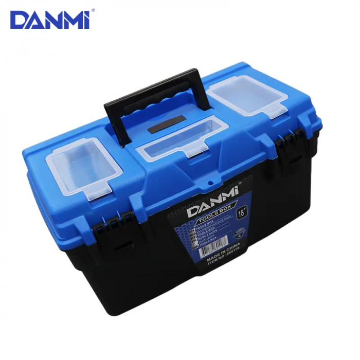 Set 3 cutii depozitare scule, plastic, cu tava interioara DANMI 260117 [2]