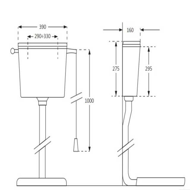 Set rezervor wc Alfa, Eurociere 8.5 litri + kit tevi rezervor Alfa Eurociere [2]