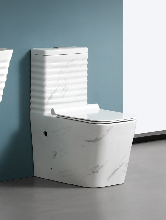Set vas wc cu capac slim, montare pe podea, rimless, evacuare laterala, 64 x 36 x 80 cm T2079UG [1]