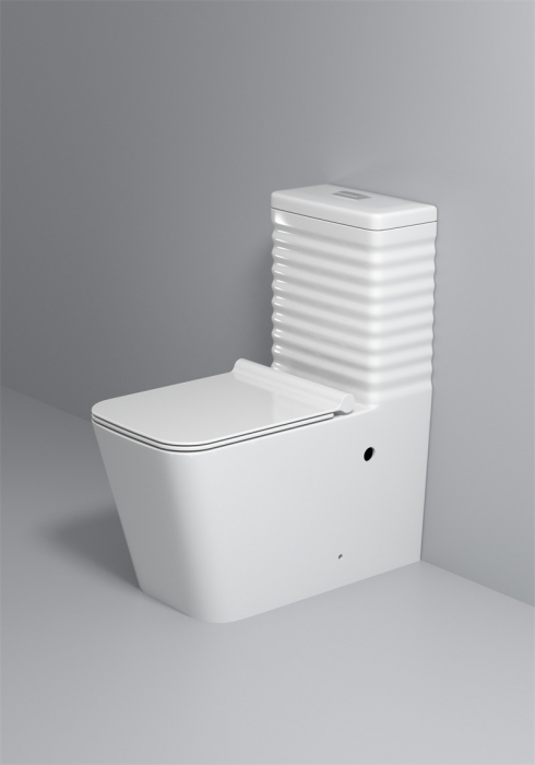 Set vas wc cu capac slim, montare pe podea, rimless, evacuare laterala, alb 64 x 36 x 80 T2079 [1]