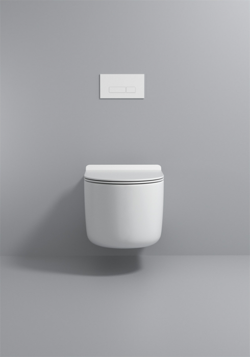 Vas wc suspendat si capac, rimless, ceramica sanitara, alb, 53 x 36 x 34 cm T3125 [3]