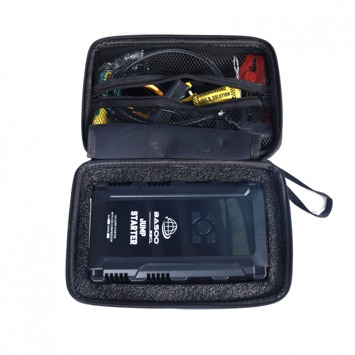 Starter auto cu acumulator 12000mha, 12V, port usb, lanterna + compresor auto, accesorii reparatie pana incluse [2]