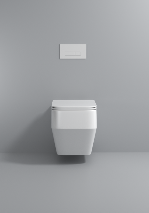 Vas WC suspendat cu capac, Rimless, finisaj alb 54 x 36 x 36 cm - T3133 [4]