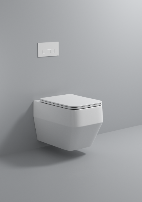 Vas WC suspendat cu capac, Rimless, finisaj alb 54 x 36 x 36 cm - T3133 [1]