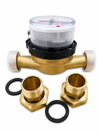 Apometru Novator 3/4" cu racorduri incluse, corp din bronz [2]