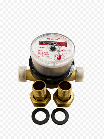 Scule si unelte - Apometru Novator 1/2" cu racorduri incluse, corp din bronz
