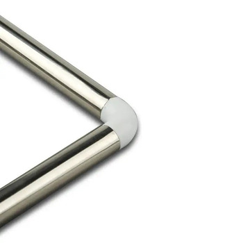 Bara de colt pentru perdea dus, 80x80 cm, aluminiu cromat 4021 [0]