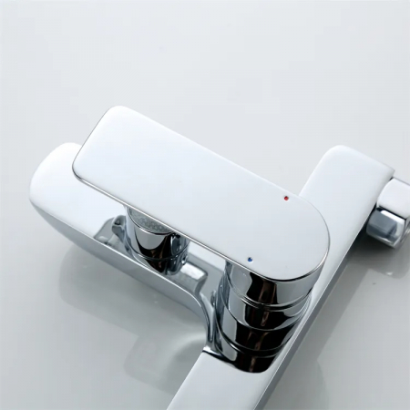Baterie cada cu furtun si para Leomix, monocomanda, cartus ceramic, alama 41027 [2]