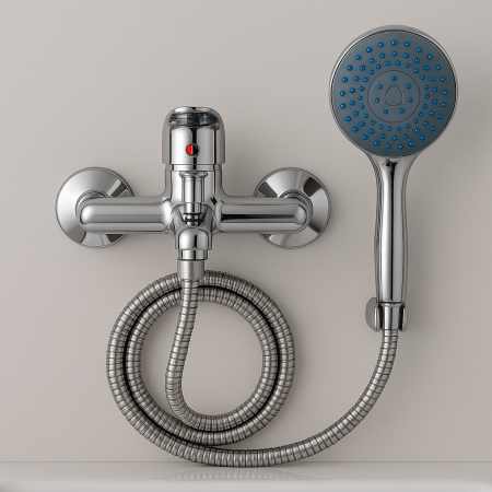 Baterii baie - Baterie cadă-duș monocomandă cu set de duș, finisaj cromat - Italomix 25522