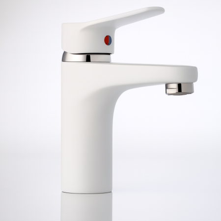 Baterie monocomandă pentru lavoar – finisaj alb mat - Italomix 25513 [1]