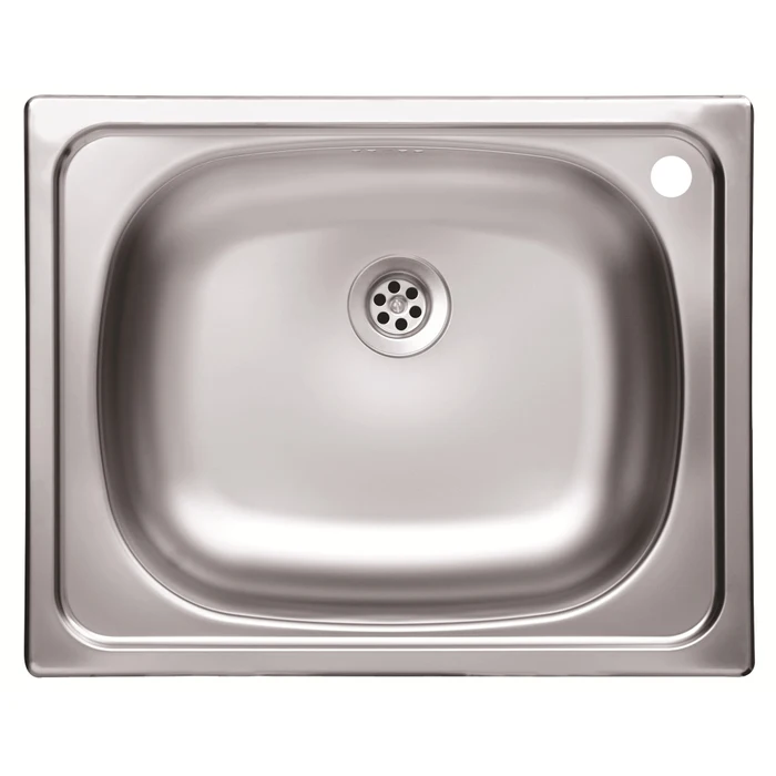 Chiuvete bucatarie - Chiuveta bucatarie inox satinat Doruq 1505 S, patrata, 50 x 40 cm, adancime cuva 16 cm, montaj pe blat
