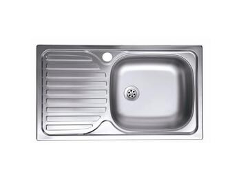Chiuvete bucatarie - Chiuveta bucatarie inox anticalcar Doruq 1654, cuva pe dreapta, 76 x 43.5 cm, montaj pe blat