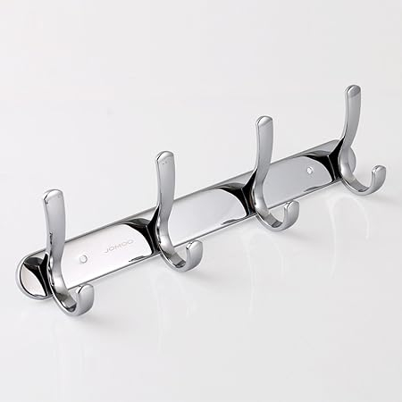 Suporturi prosop - Cuier metalic cu 4 agatatori, lungime 30 cm, inox YG5554