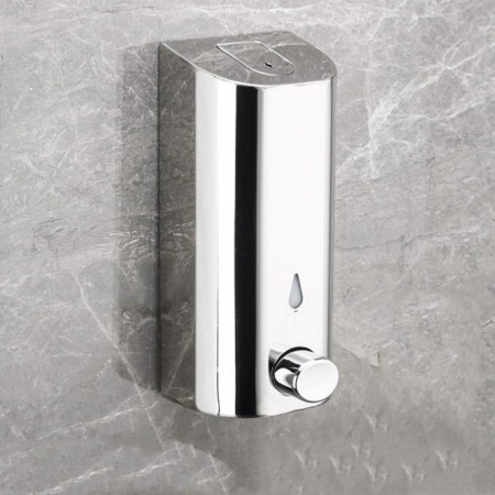Menaj - Dispenser - dozator sapun lichid, 400 ml cu montare pe perete, 19 x 9 x 8 cm, 304SS
