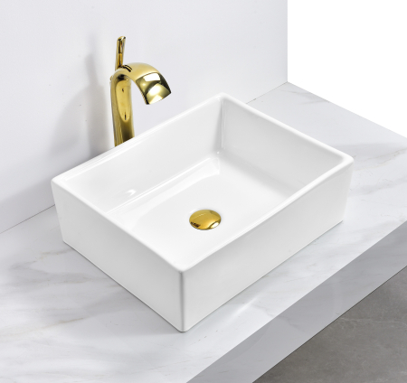 Lavoare - Lavoar pe Blat Alb din Ceramică 48.5 x 38.5 x 16 cm - 8340small