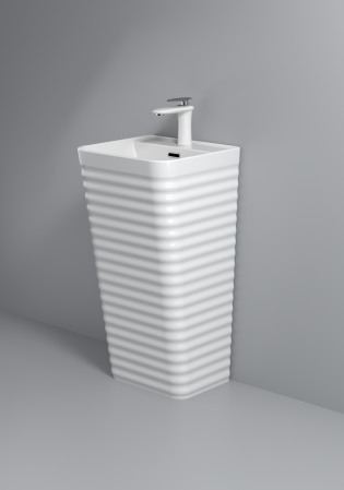 Lavoar stativ freestanding, alb lucios, 42 x 40 x 84 cm P3179 [3]