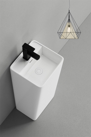 Lavoar stativ, freestanding, alb lucios, ceramica sanitara, 36 x 33 x 83 cm, gaura baterie P3213 [2]