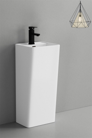 Baie - Lavoar stativ, freestanding, alb lucios, ceramica sanitara, 36 x 33 x 83 cm, gaura baterie P3213