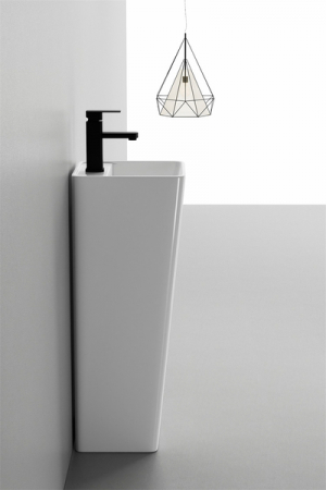 Lavoar stativ, freestanding, alb lucios, ceramica sanitara, 36 x 33 x 83 cm, gaura baterie P3213 [1]