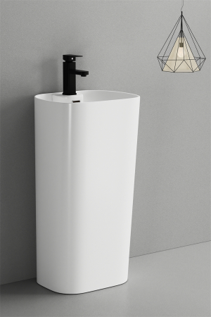 Lavoare - Lavoar stativ, freestanding, alb lucios, ceramica sanitara, 46 x 38 x 84 cm P3214