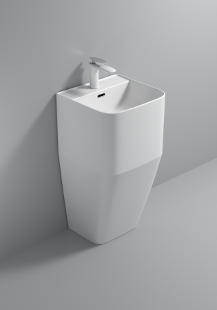 Baie - Lavoar stativ freestanding, ceramică sanitară, finisaj alb 44 x 42 x 84.5 cm - P3133