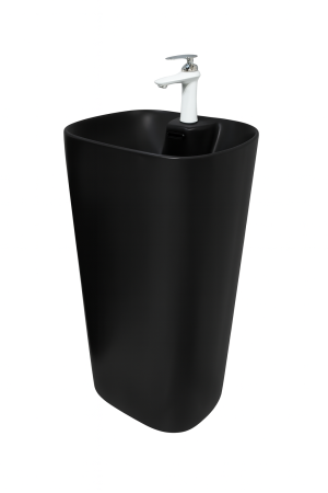 Baie - Lavoar stativ freestanding, ceramică sanitară, finisaj negru mat  46 x 38 x 84 cm P3214M5