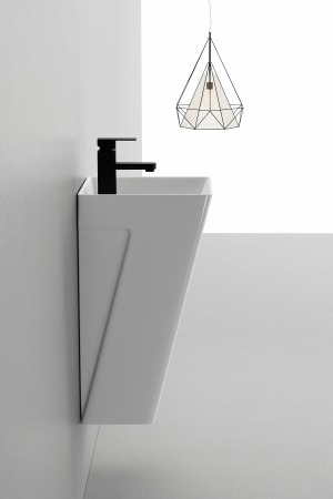 Lavoar suspendat, alb lucios, ceramica sanitara, 38 x 34 x 60 cm P112 [1]