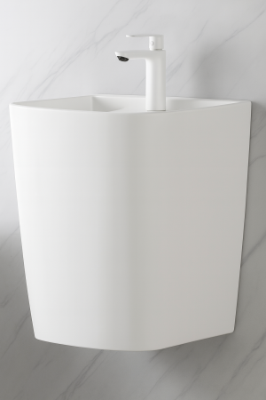 Lavoar suspendat, alb lucios, ceramica sanitara, 40 x 38 x 45 cm, gaura baterie P124 [2]