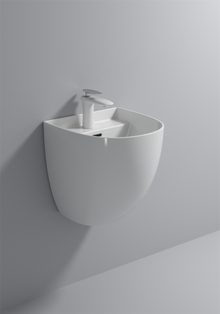 Lavoare - Lavoar suspendat, alb lucios, ceramica sanitara, 40 x 42 x 42 cm, gaura baterie P175