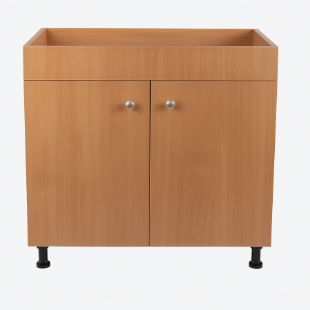 Baterii bucatarie - Masca chiuveta cu 2 usi, 80x50x80 cm, pal 18mm Fag