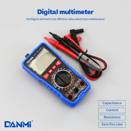 Multimetru digital, afisaj LCD, tester diode/baterii/continuitate, oprire automata, baterii incluse DANMI 380801 [5]