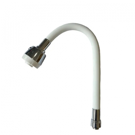 Accesorii baterii - Pipa baterie lebada flexibila, perlator cu 2 functii, silicon, 49 cm