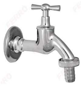 Robineti - Robinet scurgere 1/2" din alama cromata cu racord pentru furtun Ferro KCC18