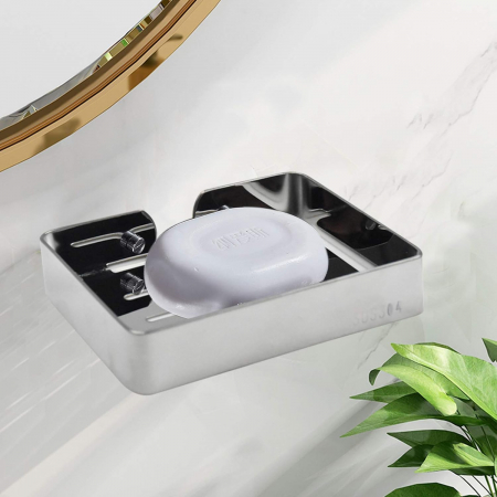 Accesorii lavoar - Savoniera, inox SUS304, 13 x 10 cm BRIMIX