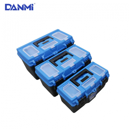 Scule si unelte - Set 3 cutii depozitare scule, plastic, cu tava interioara DANMI 260117