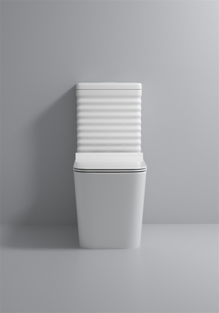Set vas wc cu capac slim, montare pe podea, rimless, evacuare laterala, alb 64 x 36 x 80 T2079 [1]