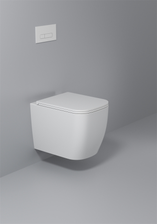 Vase wc - Vas wc suspendat si capac, rimless, ceramica sanitara, alb, 53 x 36 x 36 cm T3214
