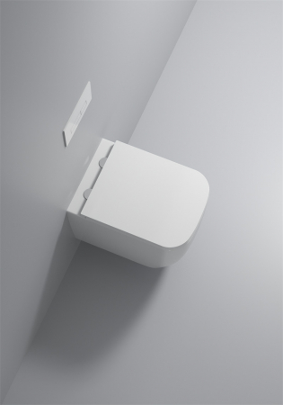 Vas wc suspendat si capac, rimless, ceramica sanitara, alb, 53 x 36 x 36 cm T3214 [2]