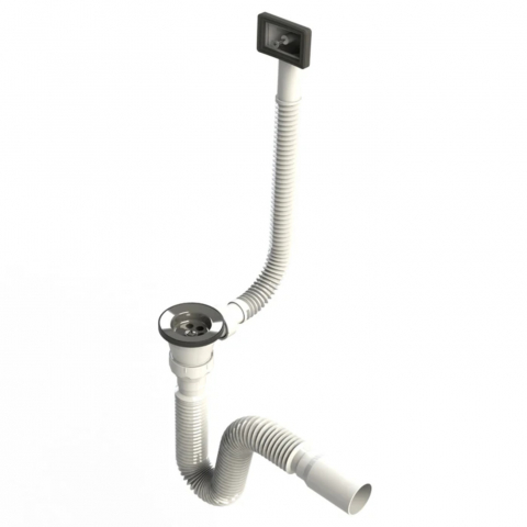 Baterii bucatarie - Sifon mic cu preaplin pentru chiuveta cu 1 cuva