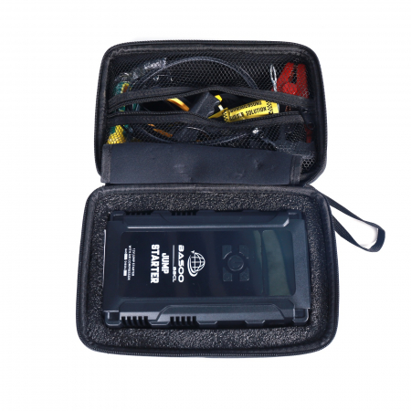 Starter auto cu acumulator 12000mha, 12V, port usb, lanterna + compresor auto, accesorii reparatie pana incluse [1]