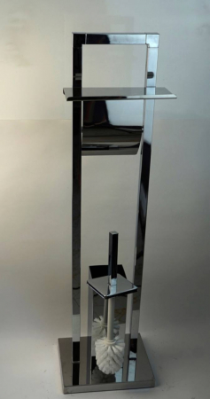 Rezervoare wc - Suport pentru hartie igienica cu perie de toaleta si suport telefon, 3 in 1, inox SUS304, 80 cm SMART