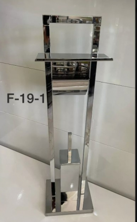Suport pentru hartie igienica cu perie de toaleta si suport telefon, 3 in 1, inox SUS304, 80 cm SMART [1]