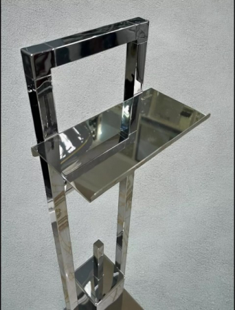 Suport pentru hartie igienica cu perie de toaleta si suport telefon, 3 in 1, inox SUS304, 80 cm SMART [4]
