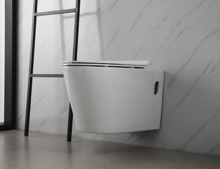 Vas wc suspendat si capac, rimless, ceramica sanitara, alb, 57 x 34 x 34 cm T3203 [1]