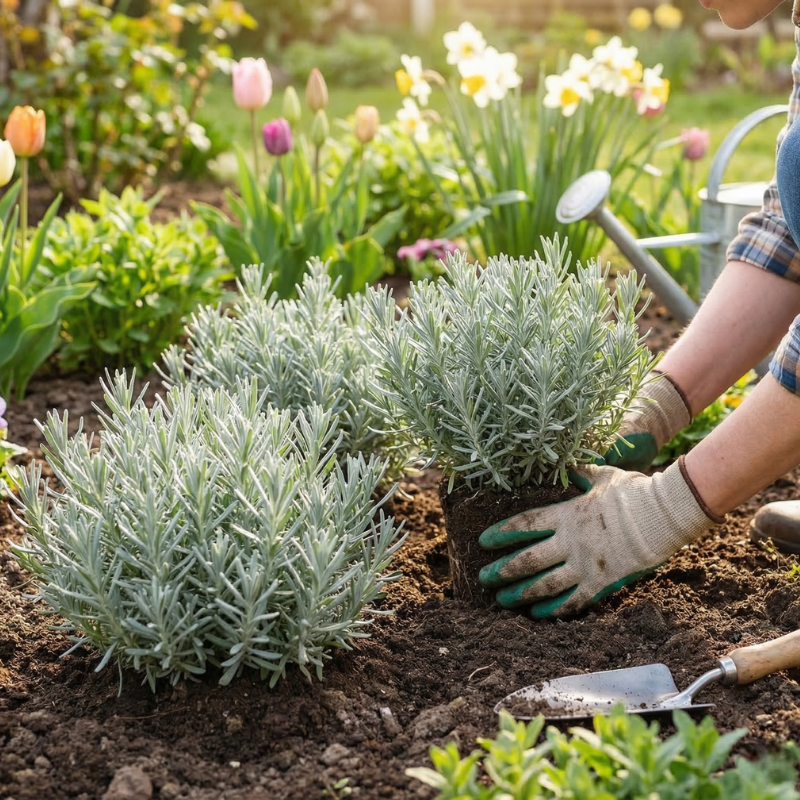 10 buc. Pachet Lavandă Mov Angustifolia - Butași 20-30 cm (Rădăcină Liberă) [5]