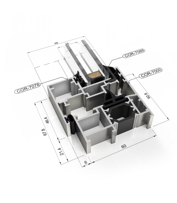 Sistem Cortizo Cor 60 Foaie Ascunsa cu BT [3]